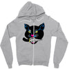 balck cat Zipper Hoodie