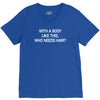 with a body like this who needs hair V-Neck Tee