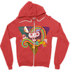 candy skull Zipper Hoodie