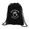 don't touch me i might catch the ugly! Drawstring Bags