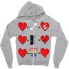 ls lesbian full heart Zipper Hoodie