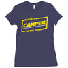 okayest camper in the galaxy funny camping Ladies Fitted T-Shirt
