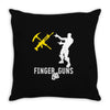 finger guns batle royal gaming Throw Pillow