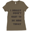really didn't want to be here today girls Ladies Fitted T-Shirt
