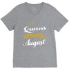 queens are born in august V-Neck Tee