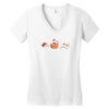 spooky kitties Women's V-Neck T-Shirt