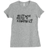 35. help!! theese peeple r kidnaping us 019 Ladies Fitted T-Shirt