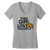 This Girl Loves Tacos Women's V-Neck T-Shirt