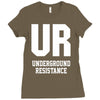 underground resistence Ladies Fitted T-Shirt