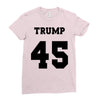 Trump 45 jersey number Ladies Fitted T-Shirt