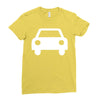 car Ladies Fitted T-Shirt