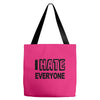 funny t shirt i hate everyone rude tee offensive shirt Tote Bags