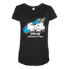sad unicorn Maternity Scoop Neck T-shirt