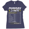 January Girl Facts Aquarius Ladies Fitted T-Shirt