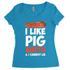 i like pig butts and i cannot lie Women's Triblend Scoop T-shirt