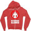 no humans allowed district 9 Zipper Hoodie