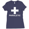 paraletic funny printed green top drinking booze party drunk Ladies Fitted T-Shirt