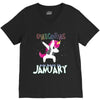 january  born unicorns V-Neck Tee
