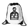 i am the one who knocks Drawstring Bags