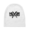 never surrender 2 Baby Beanies