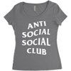 anti social social club White logo Women's Triblend Scoop T-shirt