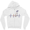 my heart beats for parrots Zipper Hoodie