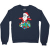 santa with piles of christmas Crewneck Sweatshirt