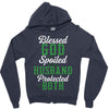 blessed god by spoiled by my husband protected by both Zipper Hoodie
