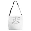 flux capacitor Adjustable Strap Totes