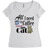 coffee cat Women's Triblend Scoop T-shirt