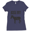 kiss my ass Ladies Fitted T-Shirt