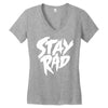 Stay Rad Women's V-Neck T-Shirt