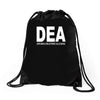 dea drunks enjoying alcohol Drawstring Bags