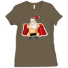 funny flashing naked nude christmas santa claus Ladies Fitted T-Shirt