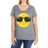 Lemon with Glasses Ladies Curvy T-Shirt