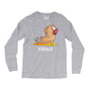 yoga pug exhale Long Sleeve Shirts