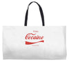 enjoy cocaine funny gray Weekender Totes