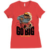 go big Ladies Fitted T-Shirt