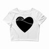 black heart Crop Top