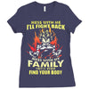 mess with me i'll fight back Ladies Fitted T-Shirt