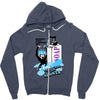 monkey have a shower wet Zipper Hoodie