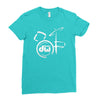 dw drum Ladies Fitted T-Shirt