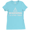 warning i do stupid things Ladies Fitted T-Shirt