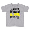 January February Michigan April - March Madness Basketball Toddler T-shirt