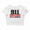 911 dispatcher heroes black logo Crop Top