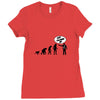 stop following me monkey Ladies Fitted T-Shirt