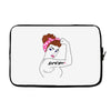 girl power survivor breast cancer Laptop sleeve