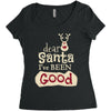 dear santa i've been good Women's Triblend Scoop T-shirt