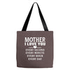 I Love You Mother Tote Bags