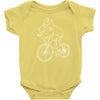 shark riding bicycle bike funny Baby Onesie
